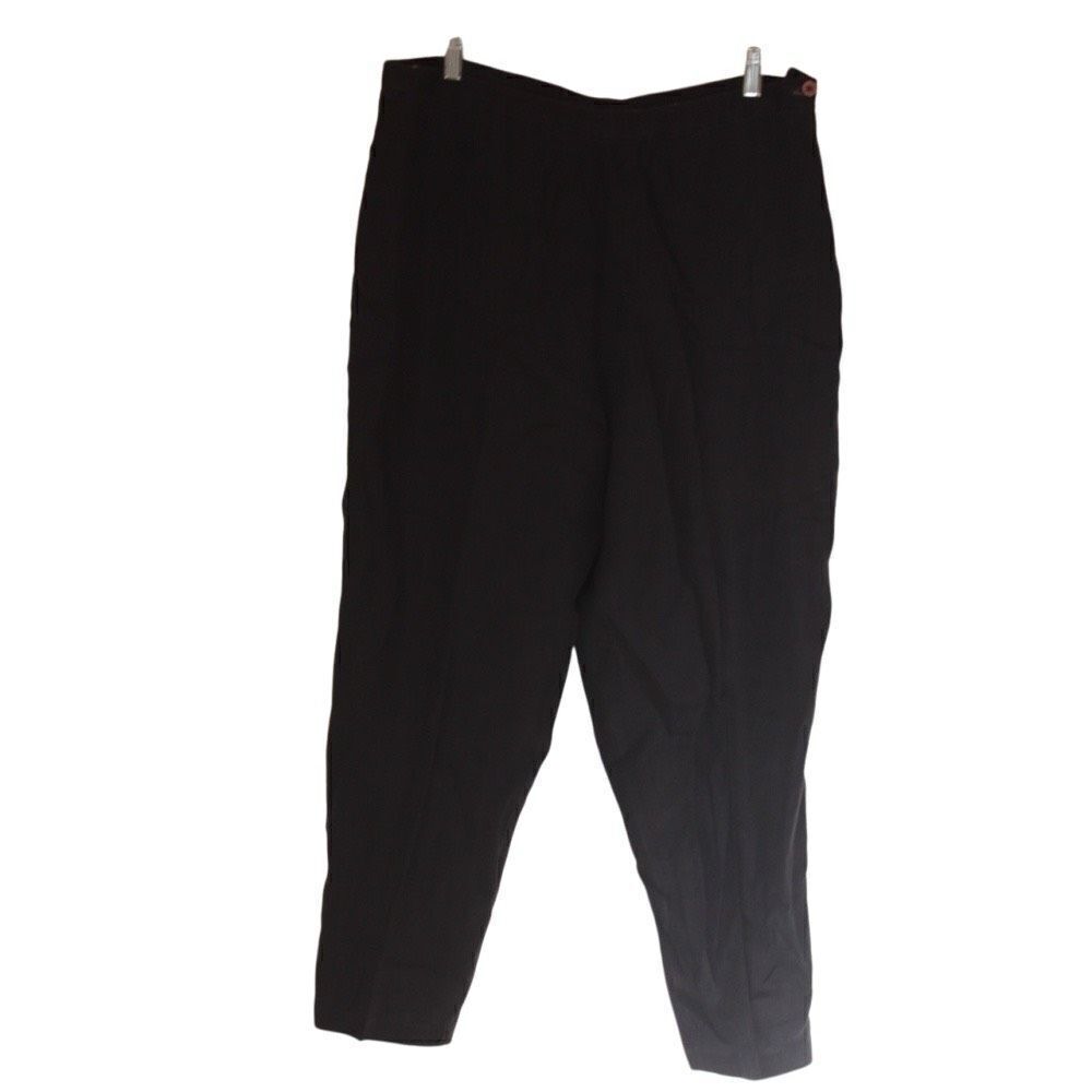 Eileen Fisher Black Linen Pants Women Size Large